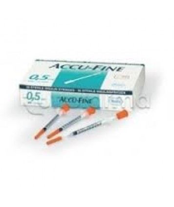 ACCUFINE SIRINGHE PER INSULINA 0,3ML 30G 8MM 30PZ